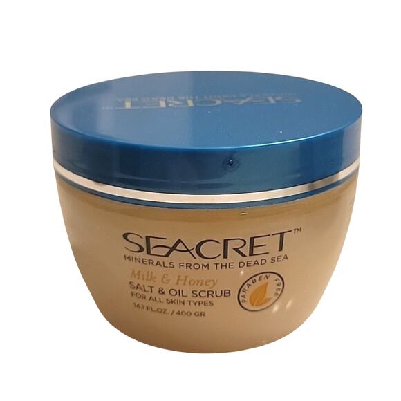 NEW Seacret Salt and Oil Scrub Milk and Honey Scent Minerals from Dead Sea - Picture 1 of 4